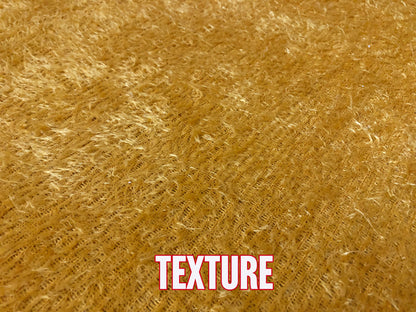 Poly Chenille Mohair Fabric-Gold Mustard Solid Color-CHMBC002-Brushed Fabric-Sweater Fabric-Sold by the Yard