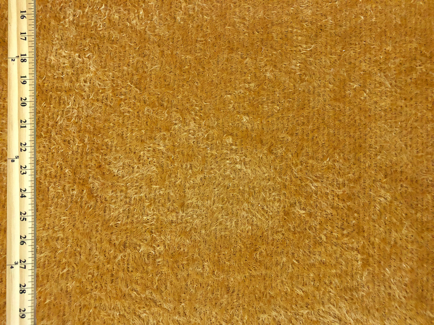 Poly Chenille Mohair Fabric-Gold Mustard Solid Color-CHMBC002-Brushed Fabric-Sweater Fabric-Sold by the Yard