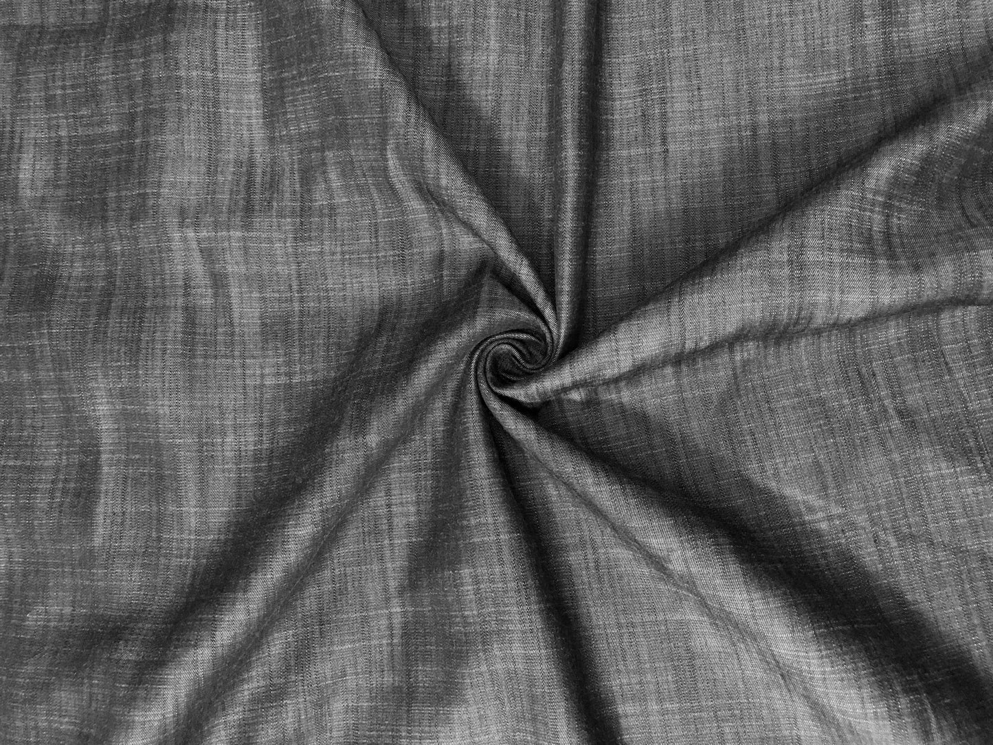 100% Cotton 8 oz Chambray – Charcoal Solid – Durable Breathable Hand, Structured Drape, 58" Wide | Sold by the Yard (CHDC03)