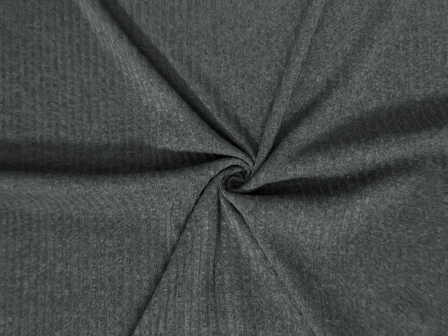 Premium Hacci Rib Knit – Charcoal Solid Color – 4x4 Sweater Rib-Poly/Rayon/Spandex- 220 GSM, 58" Wide – By the Yard (HRKSC02)