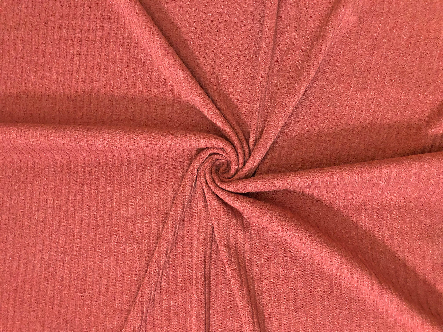 Premium Hacci Rib Knit – Rust Solid Color – 4x4 Sweater Rib-Poly/Rayon/Spandex- 220 GSM, 58" Wide – By the Yard (HRKSC06)
