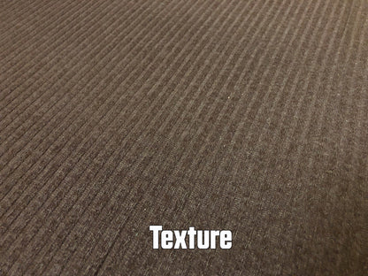 Premium Hacci Rib Knit – Brown Solid Color – 4x4 Sweater Rib-Poly/Rayon/Spandex- 220 GSM, 58" Wide – By the Yard (HRKSC04)