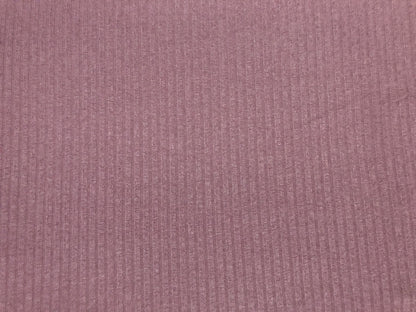 Premium Hacci Rib Knit – Mauve Solid Color – 4x4 Sweater Rib-Poly/Rayon/Spandex- 220 GSM, 58" Wide – By the Yard (HRKSC01)