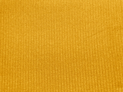 Premium Hacci Rib Knit – Mustard Solid Color – 4x4 Sweater Rib-Poly/Rayon/Spandex- 220 GSM, 58" Wide – By the Yard (HRKSC03)