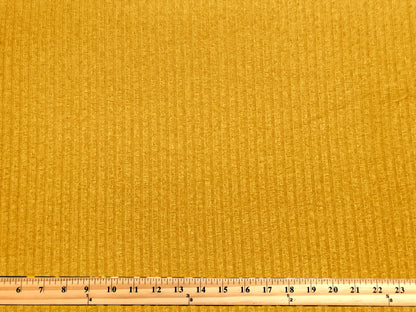 Premium Hacci Rib Knit – Mustard Solid Color – 4x4 Sweater Rib-Poly/Rayon/Spandex- 220 GSM, 58" Wide – By the Yard (HRKSC03)
