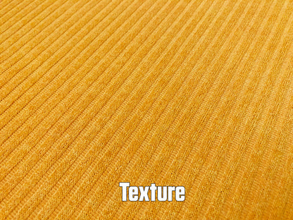 Premium Hacci Rib Knit – Mustard Solid Color – 4x4 Sweater Rib-Poly/Rayon/Spandex- 220 GSM, 58" Wide – By the Yard (HRKSC03)