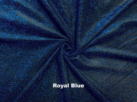 Solid Blue Lurex Knit Fabric | 56" Wide Metallic Stretch Fabric – 180 GSM – Sold by the Yard (SASC04)