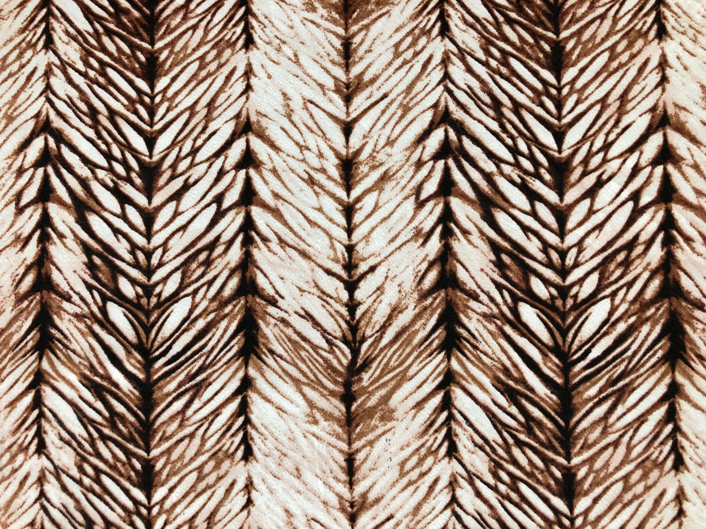 Ivory Brown Tie Dye Stripes Liverpool Print Fabric
