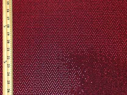 Metallic Red Sequins Shimmer Poly Spandex Fabric