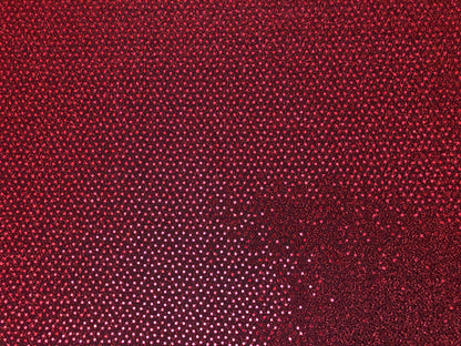 Metallic Red Sequins Shimmer Poly Spandex Fabric