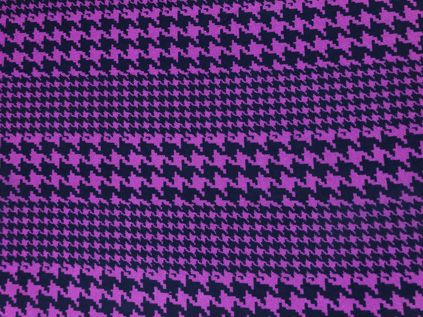 Black Purple Double Size Houndstooth Liverpool Fabric