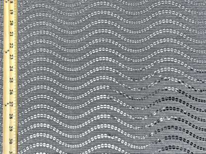 Mesh Fabric| Metallic Silver-White Sequins| MHCSQ05| Non-Stretch Fabric