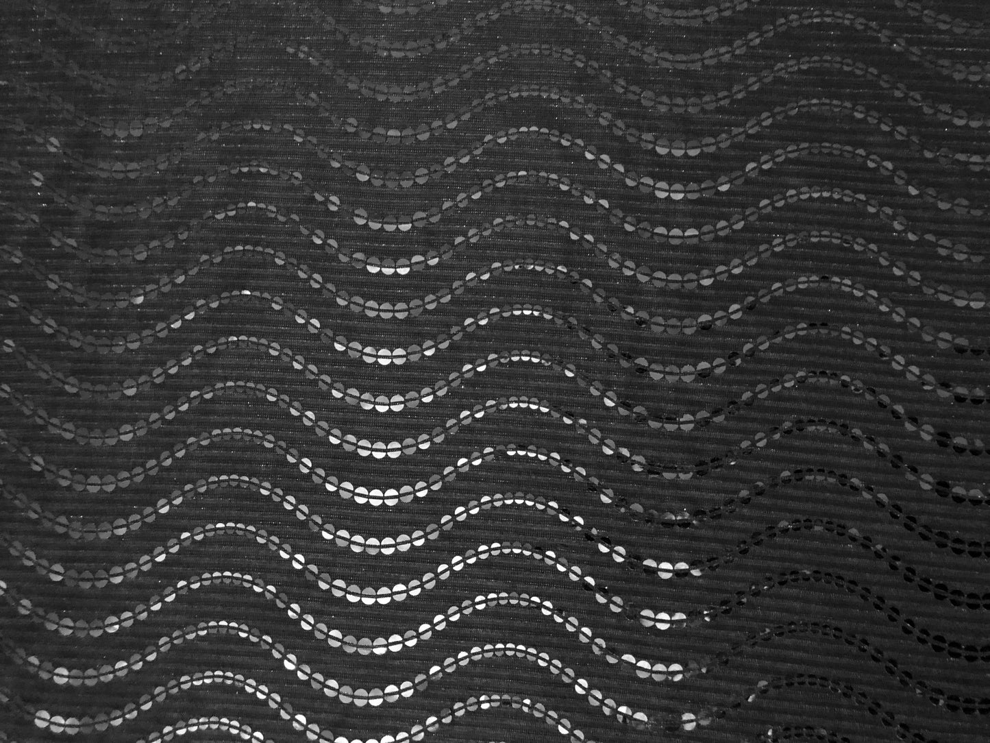 Mesh Fabric| Metallic Black Sequins|MHCSQ01| Non-Stretch Fabric