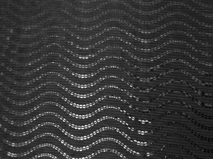 Mesh Fabric| Metallic Black Sequins|MHCSQ01| Non-Stretch Fabric