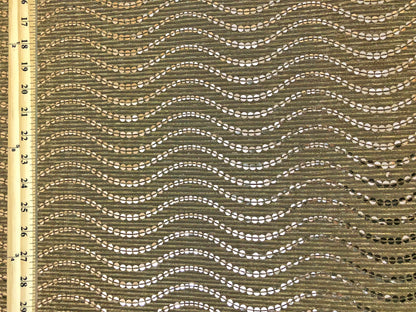 Mesh Fabric| Metallic Gold Sequins| MHCSQ03| Non-Stretch Fabric