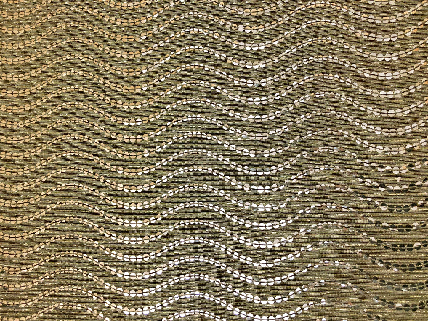 Mesh Fabric| Metallic Gold Sequins| MHCSQ03| Non-Stretch Fabric