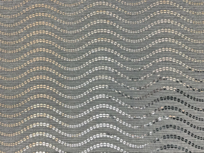 Mesh Fabric| Metallic Silver Sequins| MHCSQ02| Non-Stretch Fabric