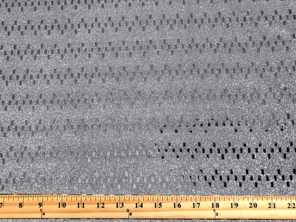 Sequins Fabric| Silver Glitter|PSGSQ02| Non-Stretch Fabric