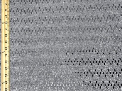 Sequins Fabric| Silver Glitter|PSGSQ02| Non-Stretch Fabric