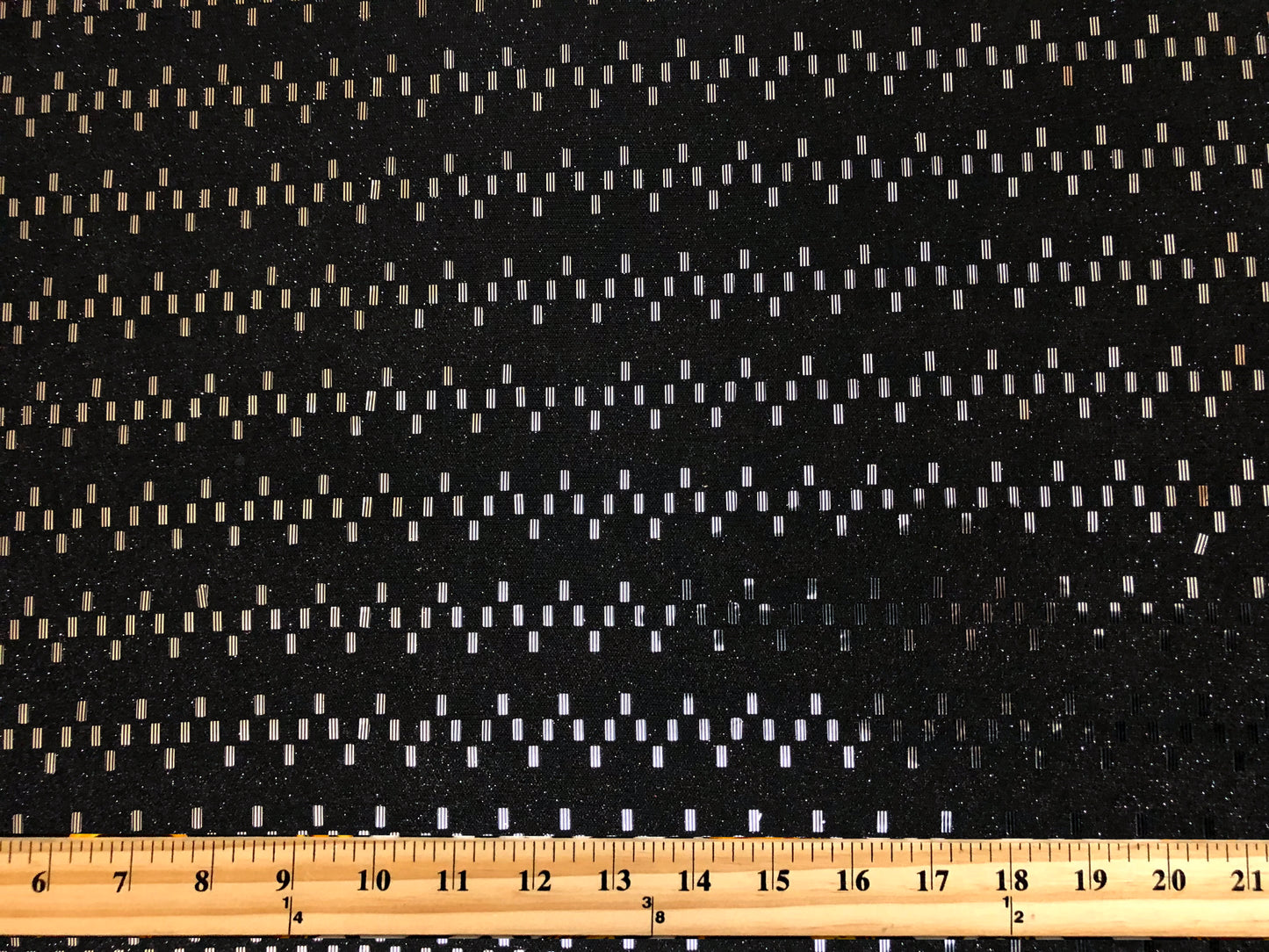 Sequins Fabric| Black-Silver Glitter|PSGSQ04| Non-Stretch Fabric