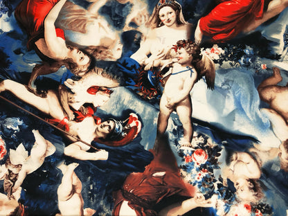 Premium ITY Knit Fabric — Renaissance Cherubs Tapestry — 95/5 Poly Spandex, 4-Way Stretch, 58" Wide — By the Yard (ITYPR02)