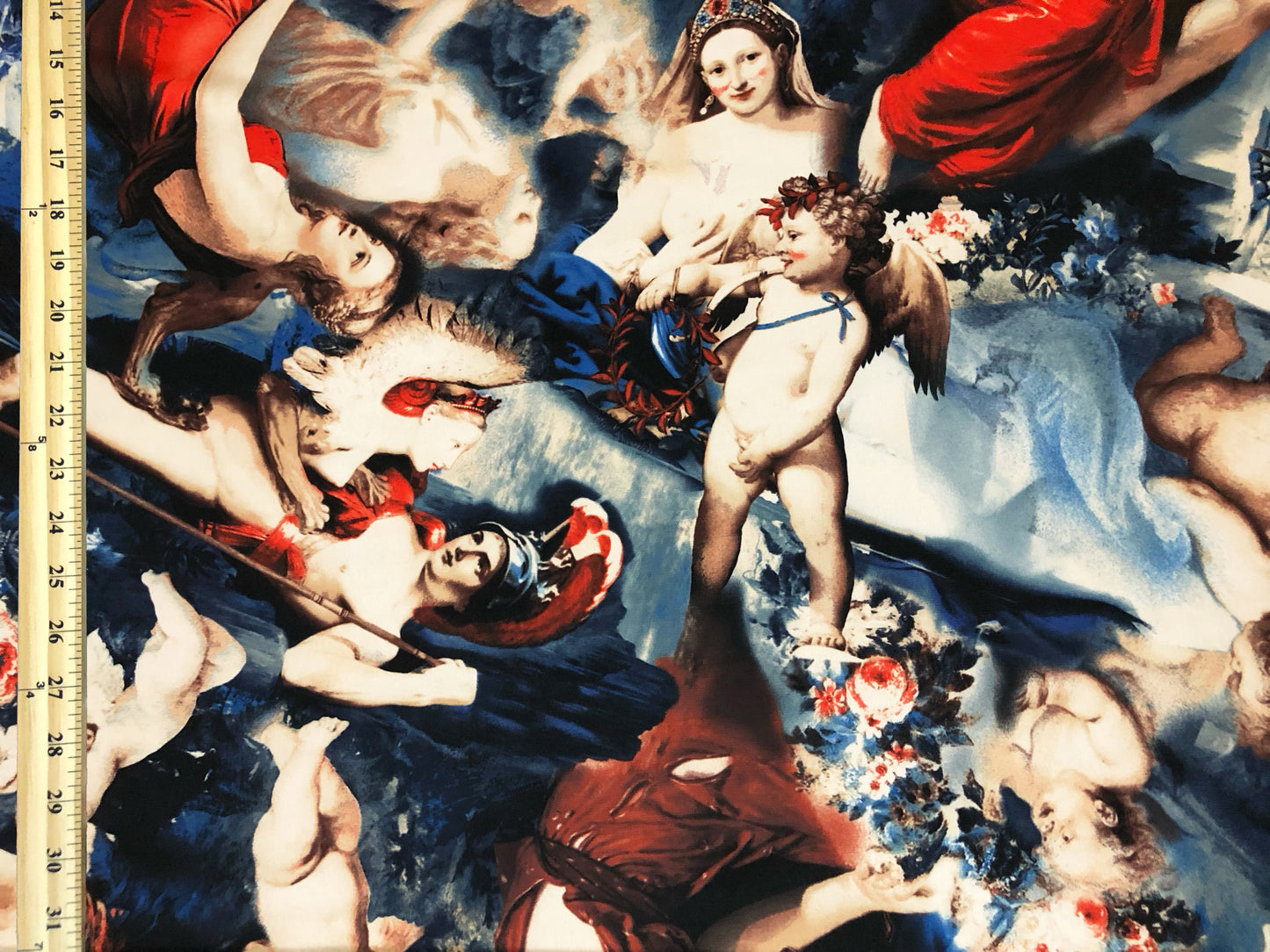 Premium ITY Knit Fabric — Renaissance Cherubs Tapestry — 95/5 Poly Spandex, 4-Way Stretch, 58" Wide — By the Yard (ITYPR02)