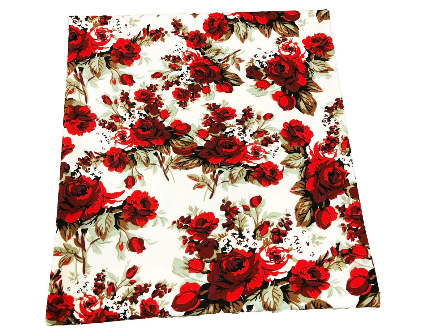 Liverpool Knit Fabric – Red Rose Bouquet – 4 Way Stretch, 58” Wide, 200 GSM, By the Yard (LVPR362)