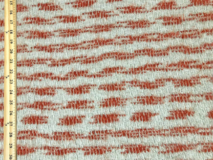 Poly Chenille Mohair Fabric-Ivory Brick Stripes-CHMBPR001-Brushed Fabric-Sweater Fabric-Sold by the Yard