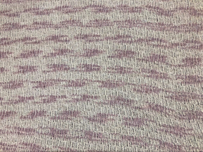 Poly Chenille Mohair Fabric-Ivory Lavender Stripes-CHMBPR003-Brushed Fabric-Sweater Fabric-Sold by the Yard