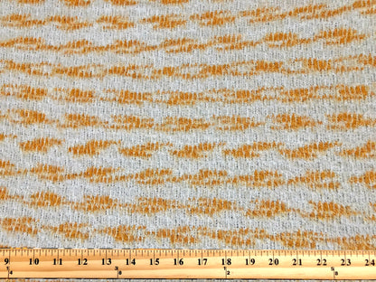 Poly Chenille Mohair Fabric-Ivory Yellow Stripes-CHMBPR002-Brushed Fabric-Sweater Fabric-Sold by the Yard