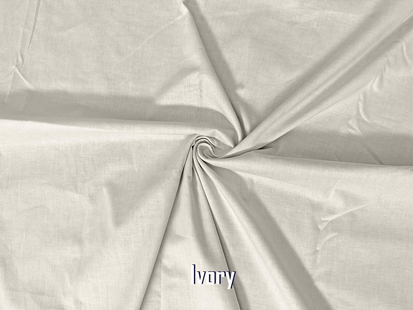 Woven Cotton Poplin Fabric-Ivory Solid Color-WnCP0010-Sold by the Bulk