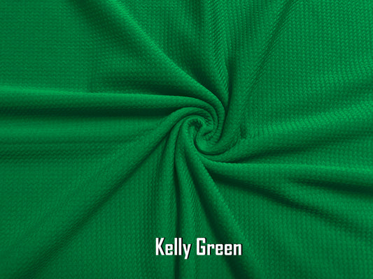 Bullet Textured Knit Fabric-Kelly Green Solid Color-BKSC0011-Sold by the Bulk