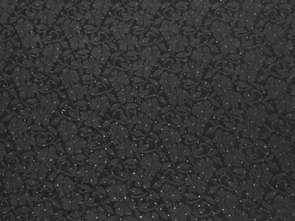 Premium Lace Fabric — Deep Black Bordeaux Blossom Floral Scroll — 95% Poly, 5% Spandex — 4-Way Stretch, 52" Wide — By the Yard (LCKPR02)