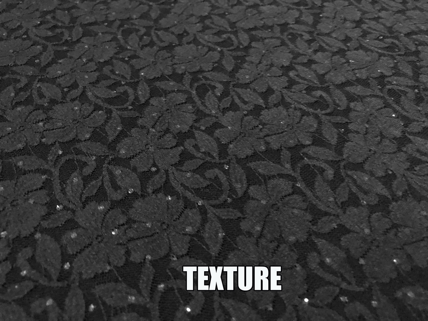 Premium Lace Fabric — Deep Black Bordeaux Blossom Floral Scroll — 95% Poly, 5% Spandex — 4-Way Stretch, 52" Wide — By the Yard (LCKPR02)