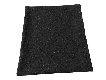 Premium Lace Fabric — Deep Black Bordeaux Blossom Floral Scroll — 95% Poly, 5% Spandex — 4-Way Stretch, 52" Wide — By the Yard (LCKPR02)