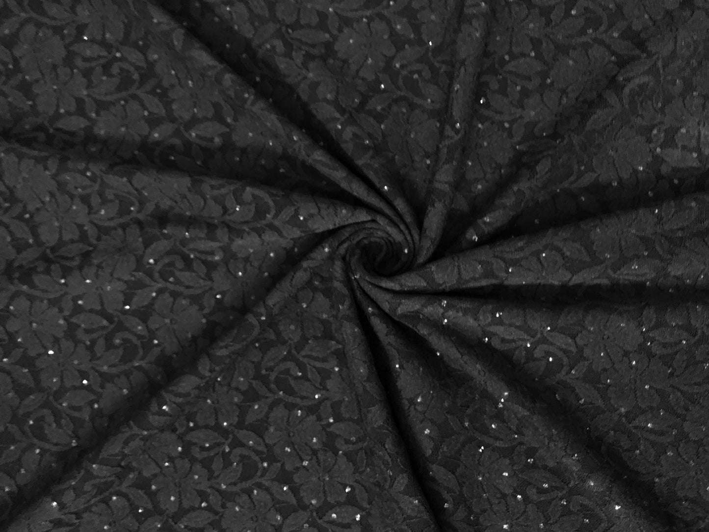 Premium Lace Fabric — Deep Black Bordeaux Blossom Floral Scroll — 95% Poly, 5% Spandex — 4-Way Stretch, 52" Wide — By the Yard (LCKPR02)