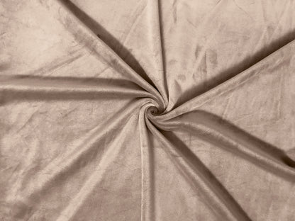 Micro Velour Knit – Latte – Ultra-Soft Peach-Skin Plush, Low-Sheen Luxe, 4-Way Stretch, 65" Extra-Wide – Sold by the Yard (MCVC02)