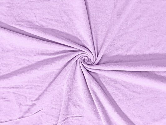 Premium French Terry Knit Fabric — Lavender Solid — Soft Loopback, 2-Way Stretch, 58" Wide, 210 GSM — Sold by the Yard (210FTSC04)