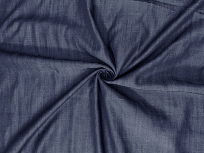100% Cotton 6 oz Chambray Fabric – Navy Solid – Breathable Midweight, Crisp-Soft Drape, 58" Wide | Sold by the Yard (CHDC02)