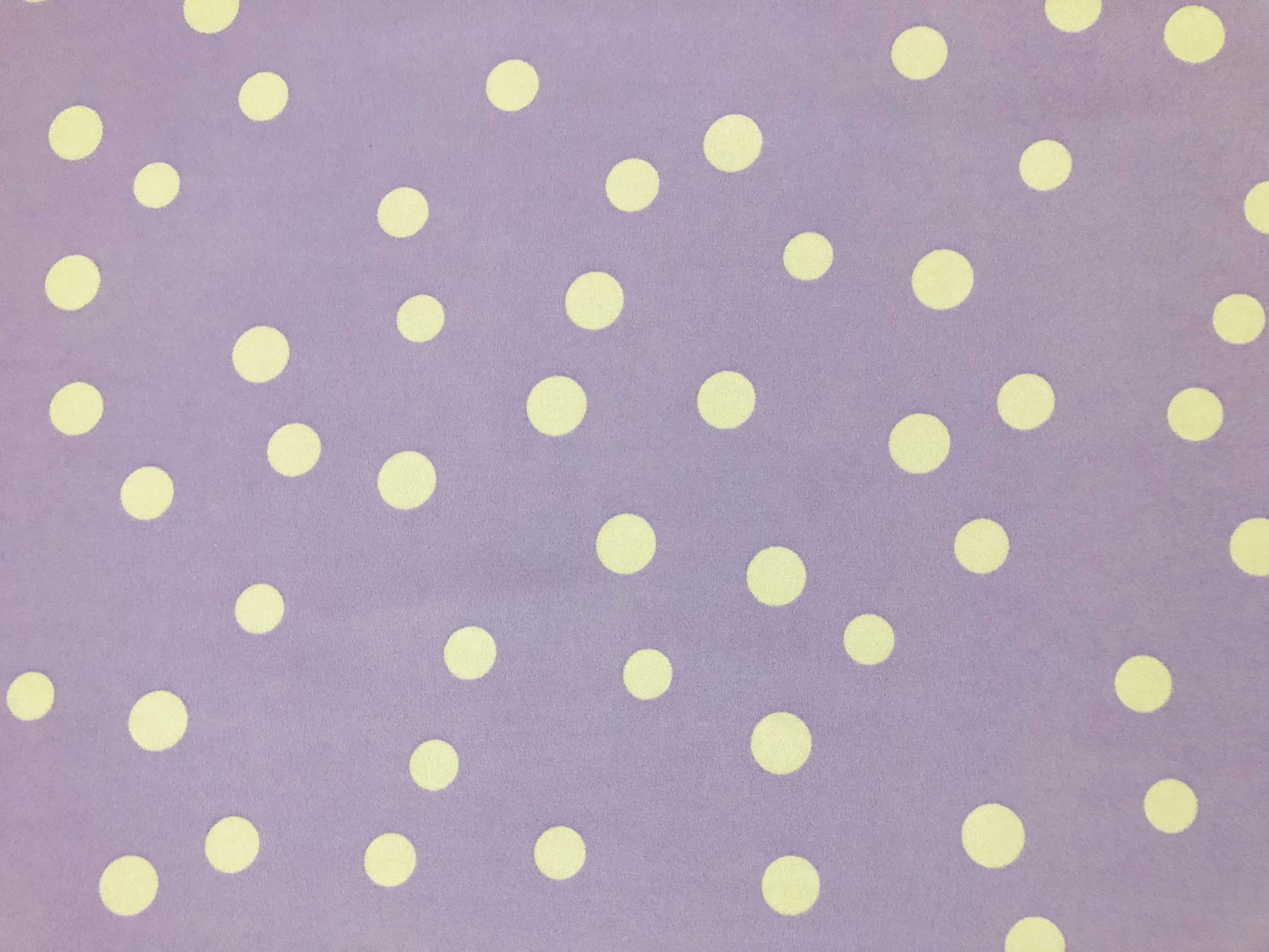 Techno Crepe Printed Fabric| Lavender White 3/4" Polka Dots |TCRP0105 |Sold by the Yard