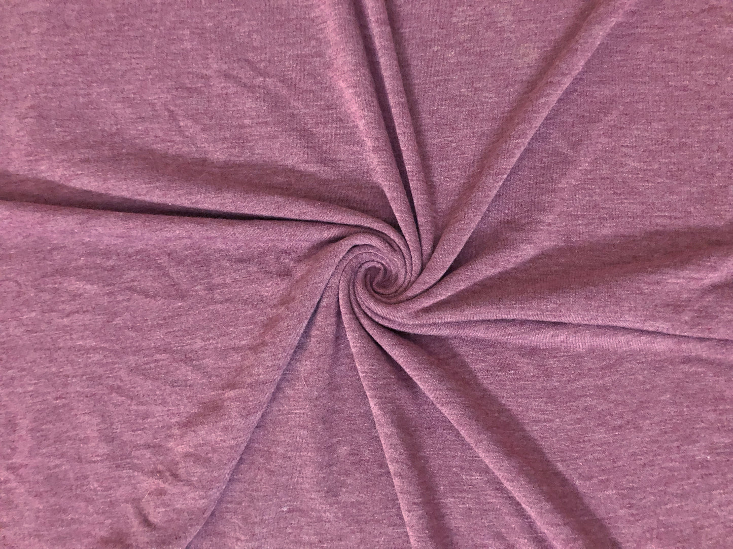 Premium French Terry Knit Fabric — Heathered Marsala Solid — Soft Loopback, 2-Way Stretch, 58" Wide, 210 GSM — Sold by the Yard (210FTSC07)