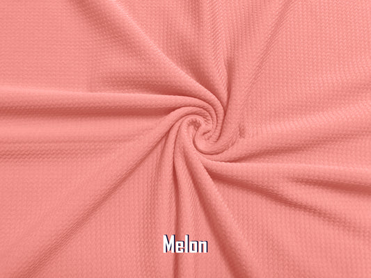 Bullet Textured Knit Fabric-Melon Solid Color-BKSC009-Sold by the Bulk