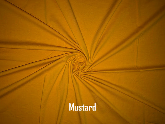 Cotton Spandex Jersey Fabric-Mustard Solid Color-CSJC011-Sold by the Bulk