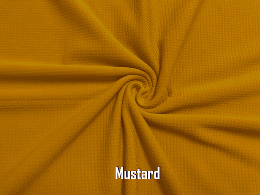 Bullet Textured Knit Fabric-Mustard Solid Color-BKSC0013-Sold by the Bulk