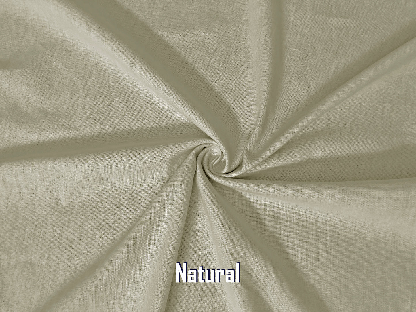 Cotton Linen Fabric-Natural Solid Color-CLNS002-Sold by the Yard