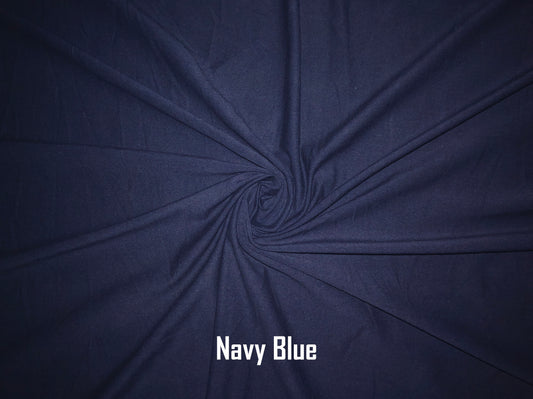 Cotton Spandex Jersey Fabric-Navy Blue Solid Color-CSJC05-Sold by the Bulk