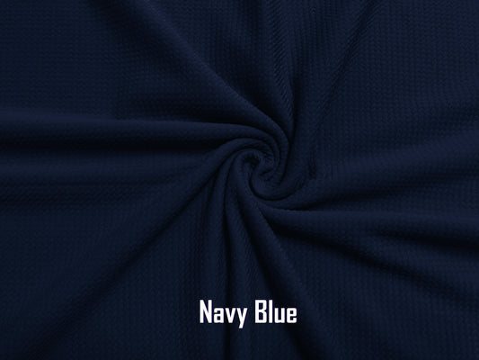 Bullet Textured Knit Fabric-Navy Blue Solid Color-BKSC0016-Sold by the Bulk