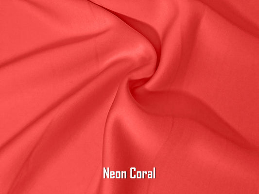 Neoprene Scuba Super Techno Fabric-2mm Thick-Neon Coral Solid Color-NPS7-Sold by the Bulk