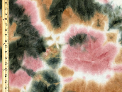 Hacci Mini Rib Knit Fabric – Blush Meadow Watercolor Tie Dye, 4 Way Stretch, 58” Wide – By the Yard (HMRPR01)