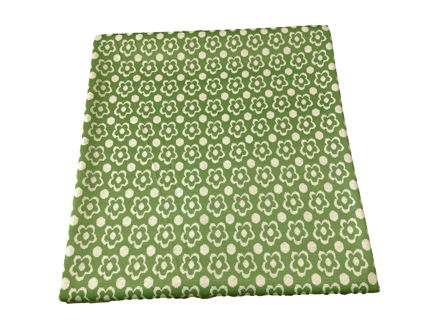 Jacquard Knit Fabric – Olive Daisy Dot – 2-Way Stretch, 240 GSM, 58" Wide – Sold by the Yard (JQKPR02)